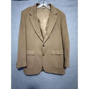 Vintage Hunt‎ Valley Blazer Sport Coat Mens 40R Beige Camel Hair USA Jacket